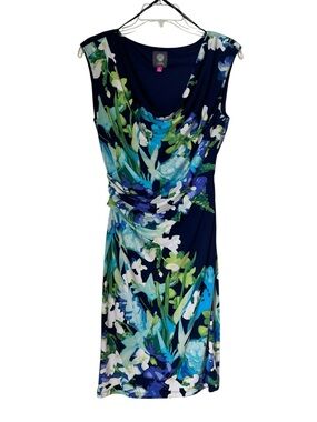 Vince Camuto | Dresses | Vince Camuto Printed Scuba Halter Dress Women Size 8 Side Pockets Multicolor | Poshmark Vince Camuto | Dresses | Vince Camuto Printed Scuba Halter Dress Women Size 8 Side Pockets Multicolor | Poshmark